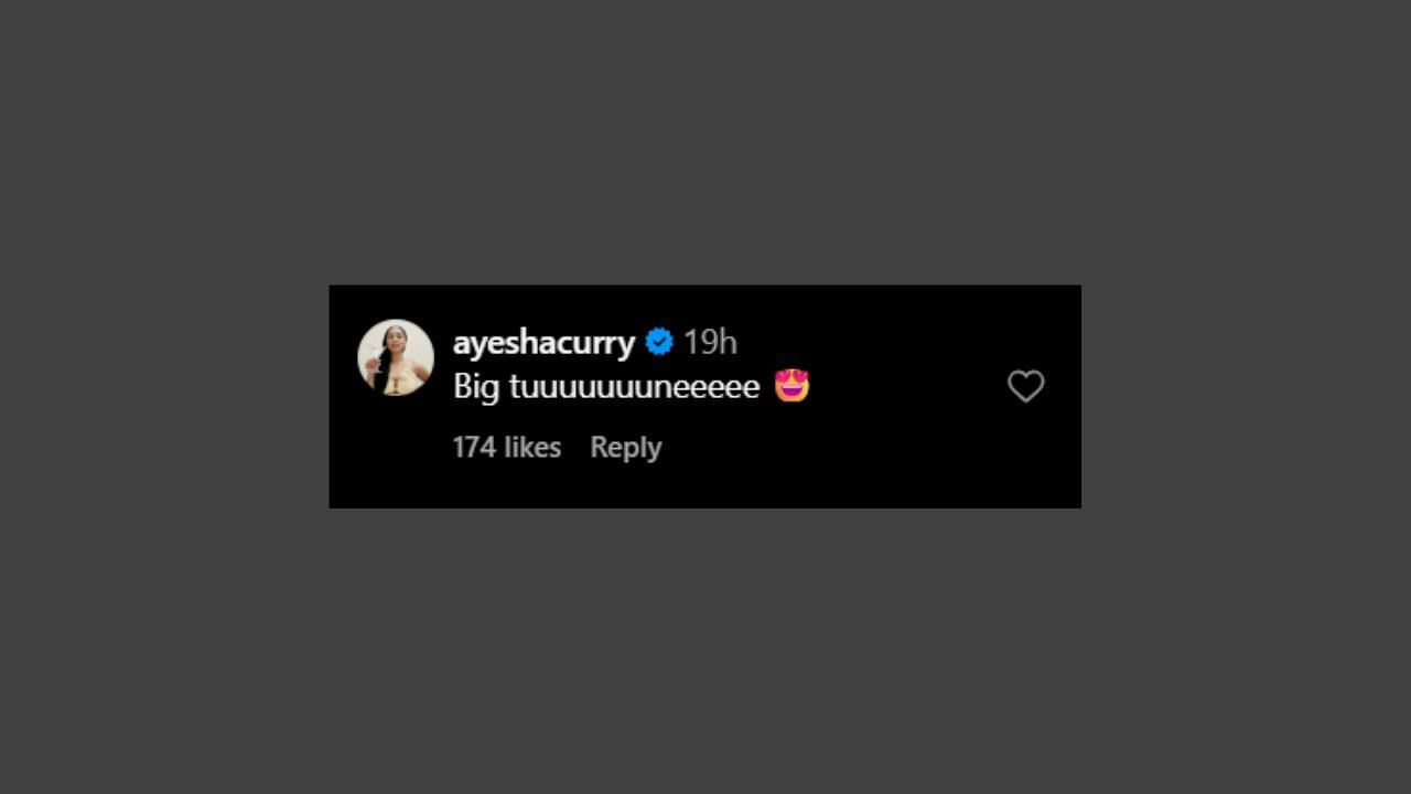 Ayesha Curry comments on La La Anthony's IG post. (Credits: @lala/Instagram)